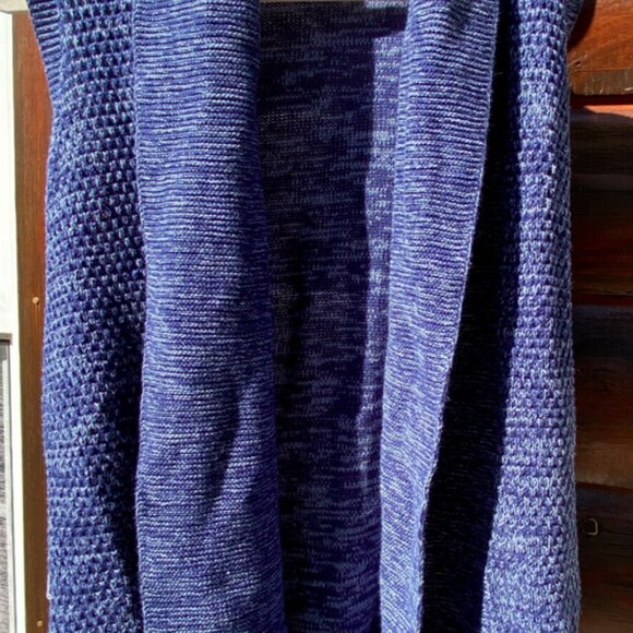 Gap Womens Small Cardigan With Flap Collar Blue Sleeveless Sweater Knit Long - Picture 5 of 9